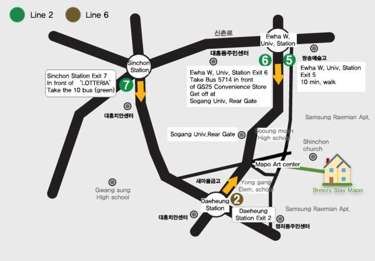 Hongdae&sinchon 10min Cozy House With 2 Bedrooms Apartment